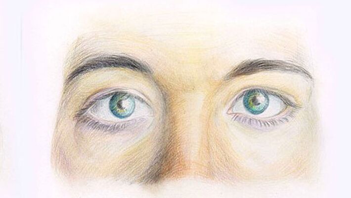 Lápices dibujados sobre papel, cejas, cejas, nariz